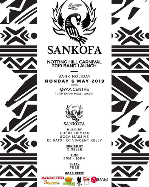 Addicted alongside Cocoyea Mas London presents Sankofa (The Band Launch)